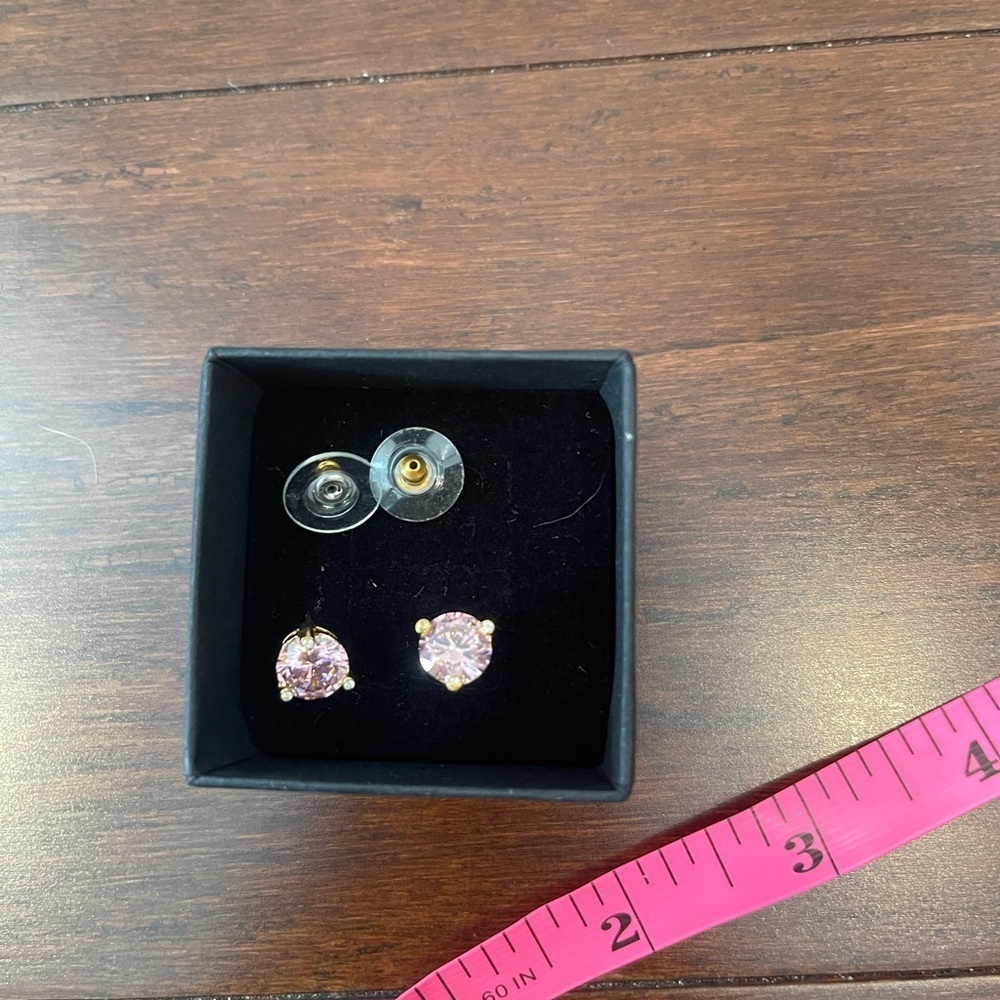 Pink and gold Stud Earrings